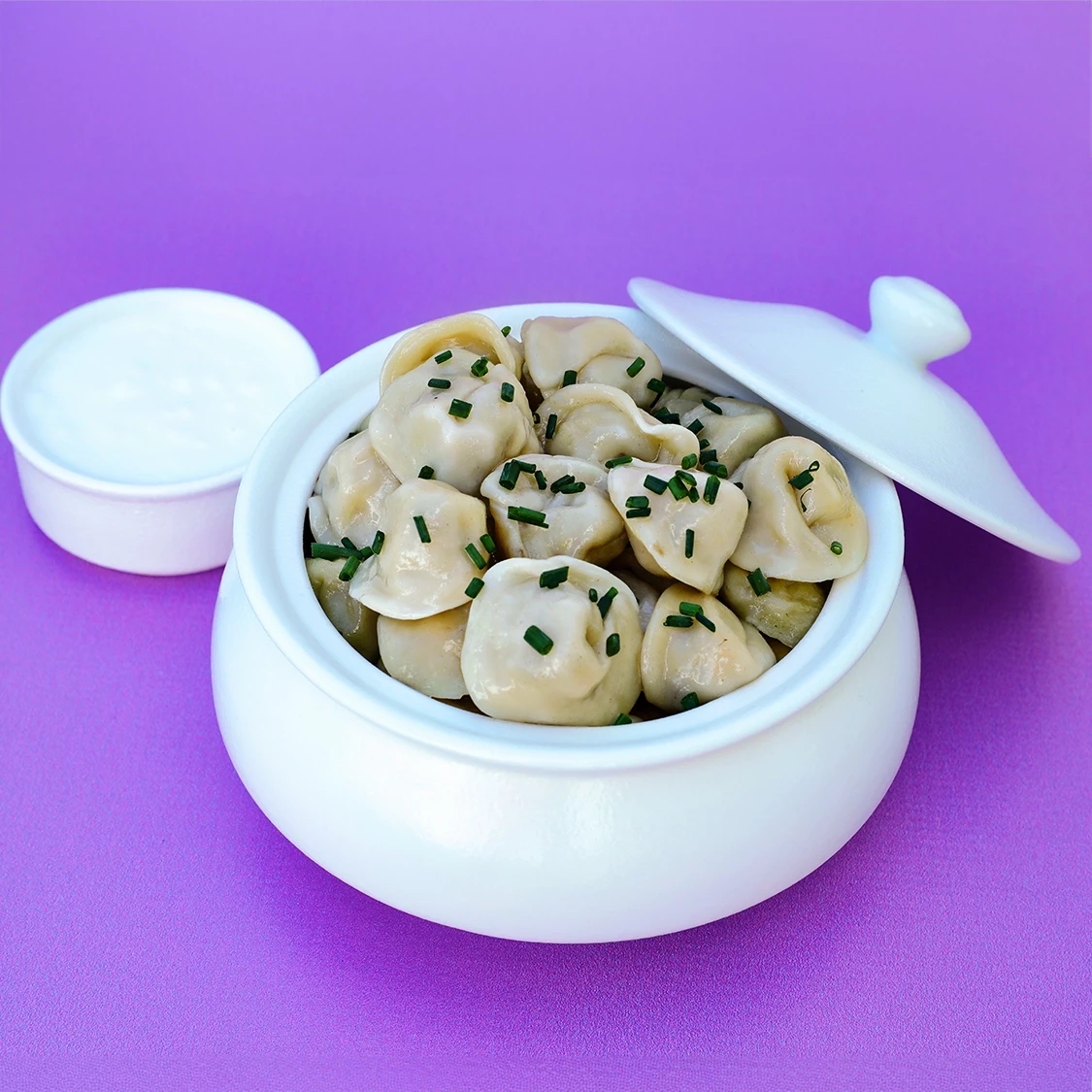 Pelmeni with beef and turkey