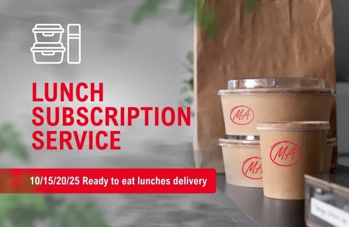 We invite you to subscribe to the delivery of ready to eat homemade lunches!