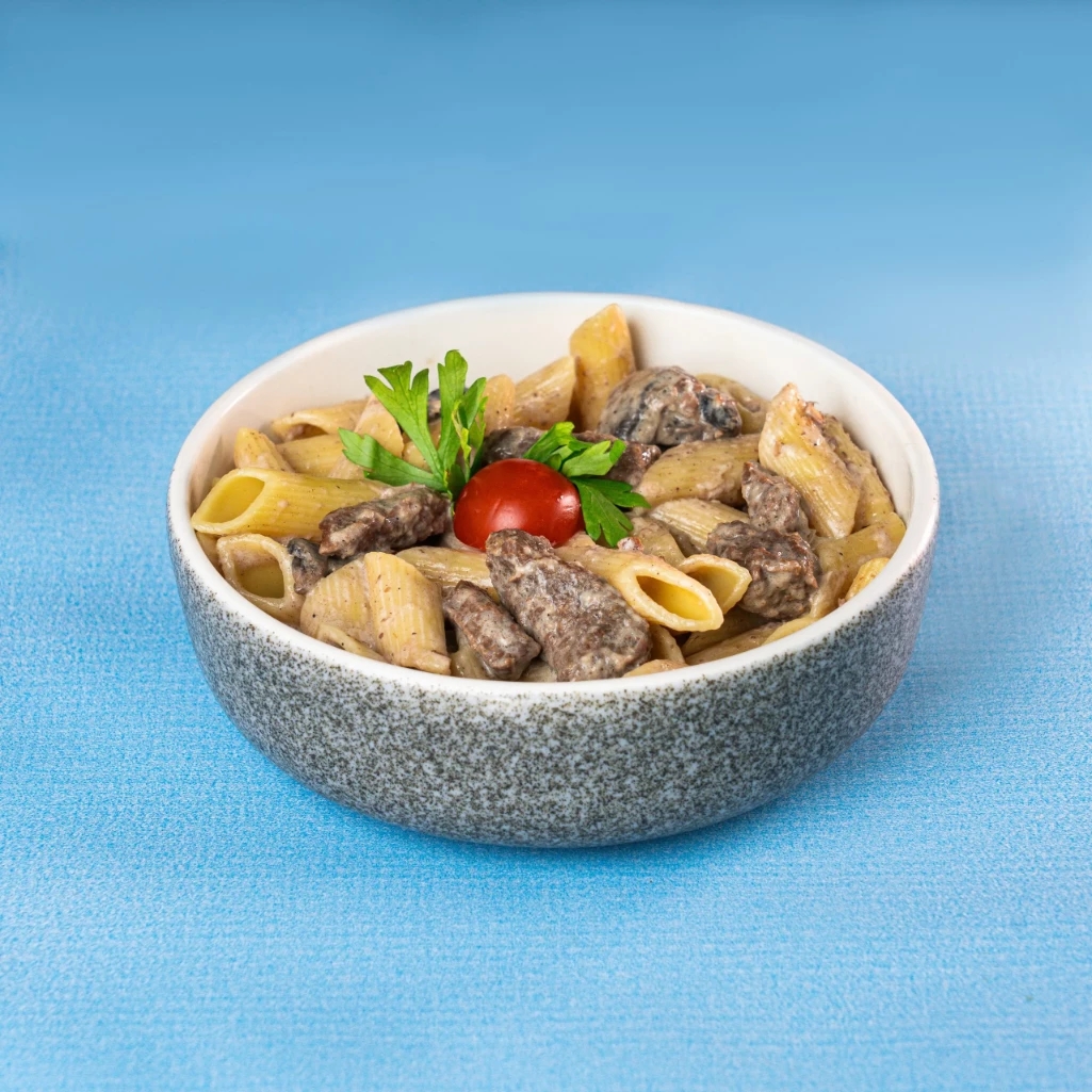 Odessa beef stroganoff with pasta soul