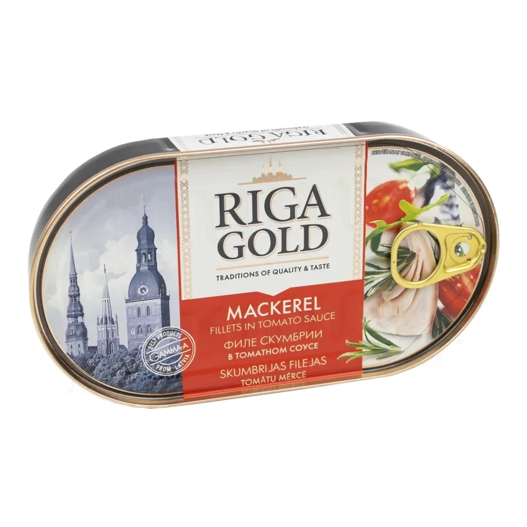 RIGA GOLD MACKEREL FILLET IN TOMATO SAUCE 190GM