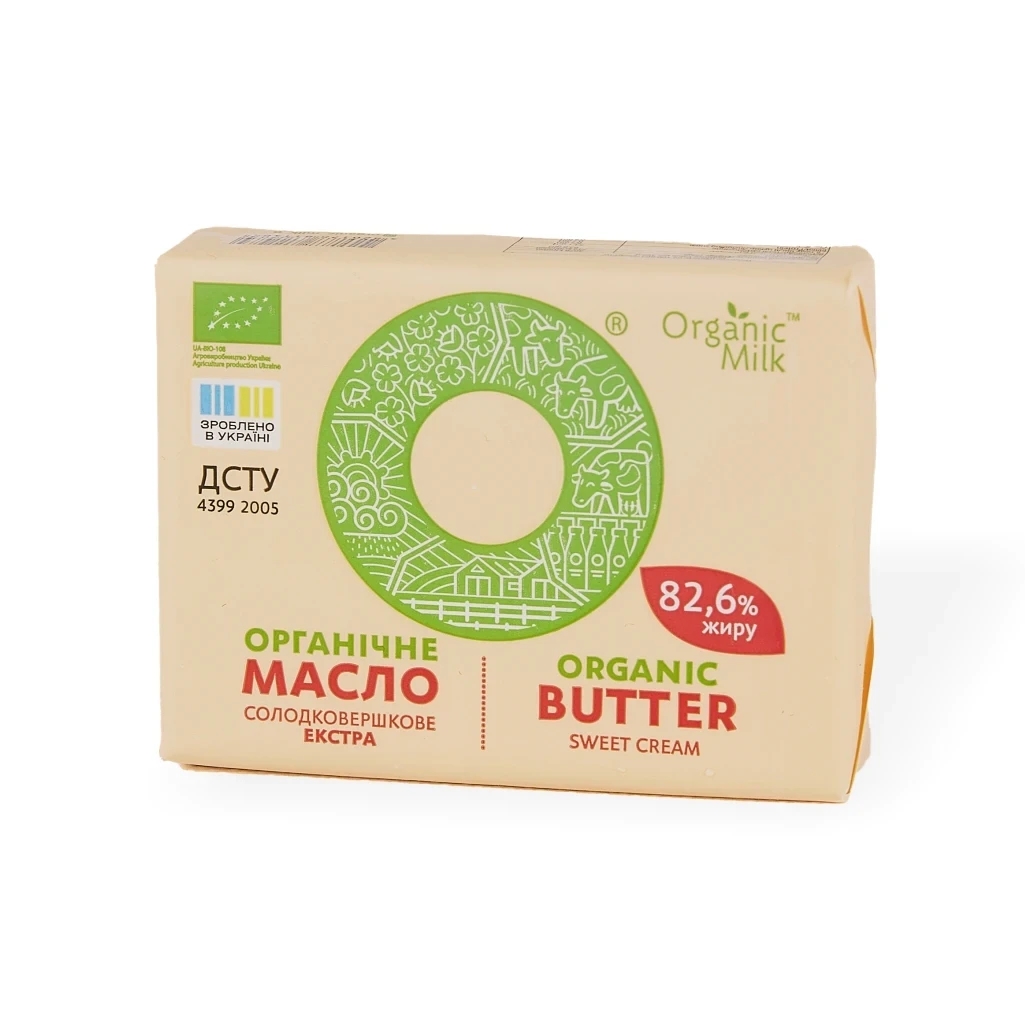 Organic sweetcream butter 82.6%