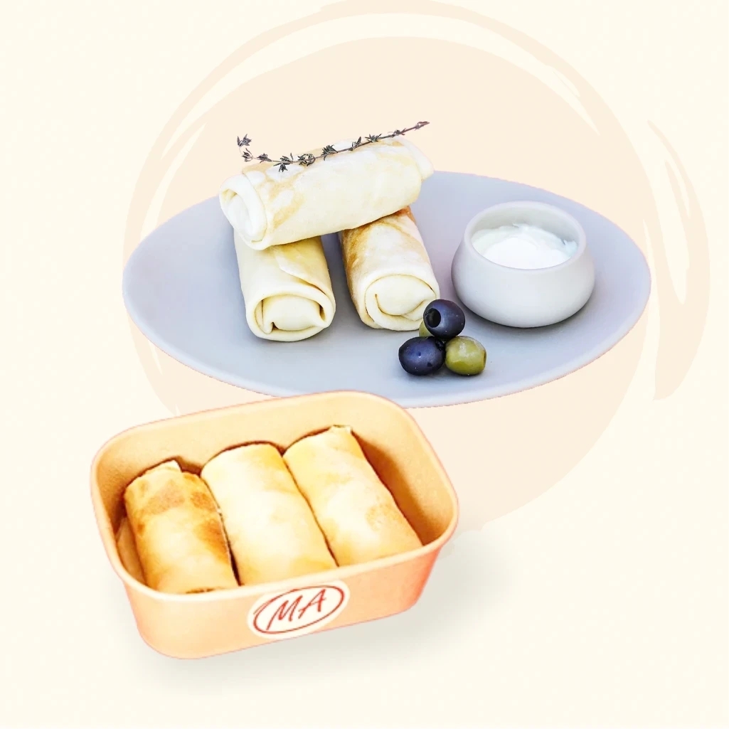 Frozen crepes with cottage cheese