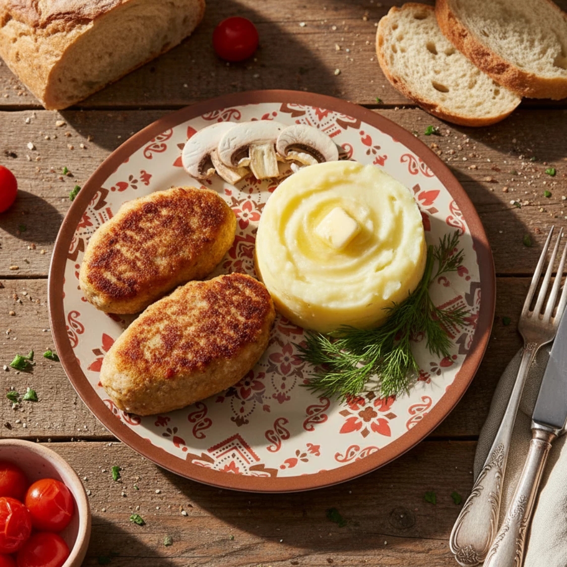 Сочная куриная котлетка