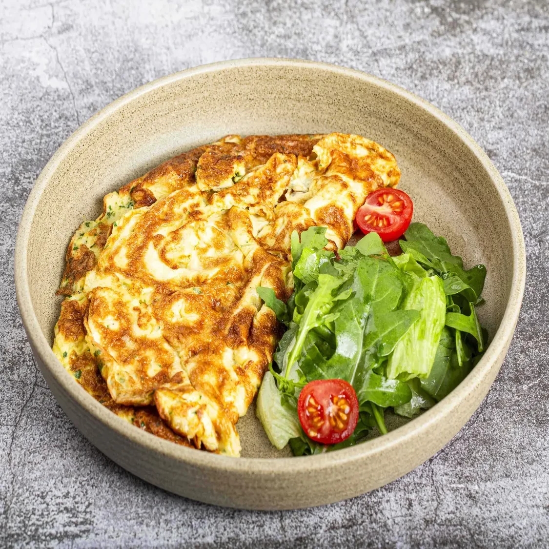 2-Egg Omelet with Salad