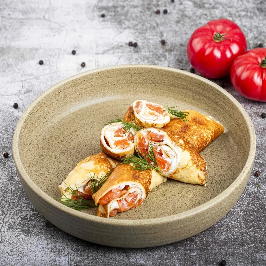 Pancakes with salmon: Odessa tenderness