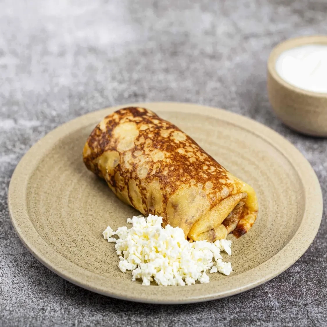 Crepes with cottage cheese